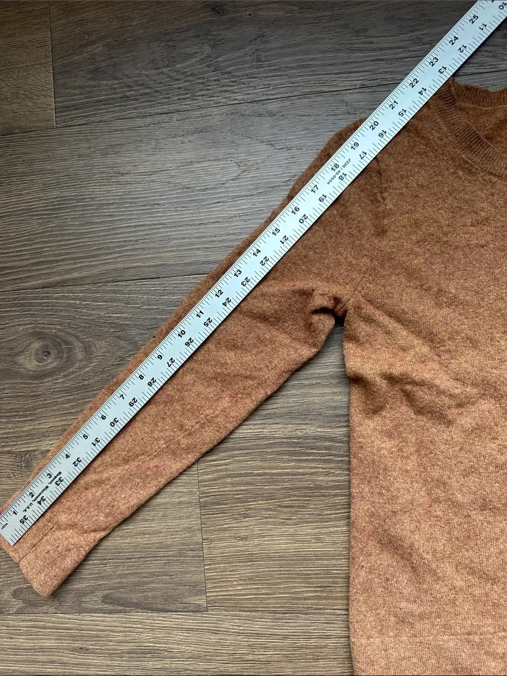 J.Crew Teddie Merino Wool Blend Sweater Small Rust Brown Camel Crewneck Pullover